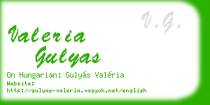 valeria gulyas business card