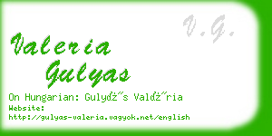 valeria gulyas business card